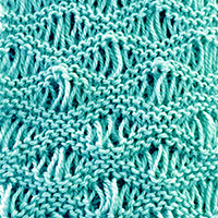 Seafoam Drop Stitch (Aka Horizontal Drop stitch) is worked in the round. Simple but effective.