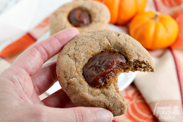 These thick & soft Small Batch Spice Thumbprint Cookies are perfect for when you have a craving for a fall inspired treat, but don't want to bake up an entire batch of cookies.