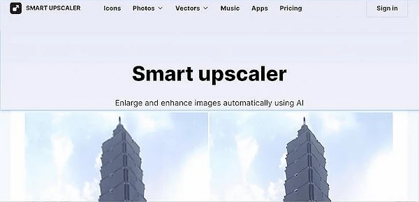 Smart upscaler 免費圖片放大工具