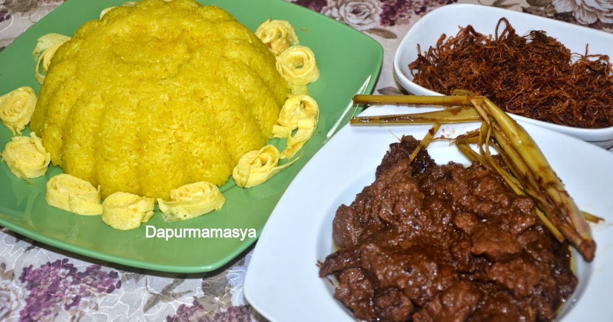 Dapur Mamasya: Pulut Kuning & Rendang Hitam Daging