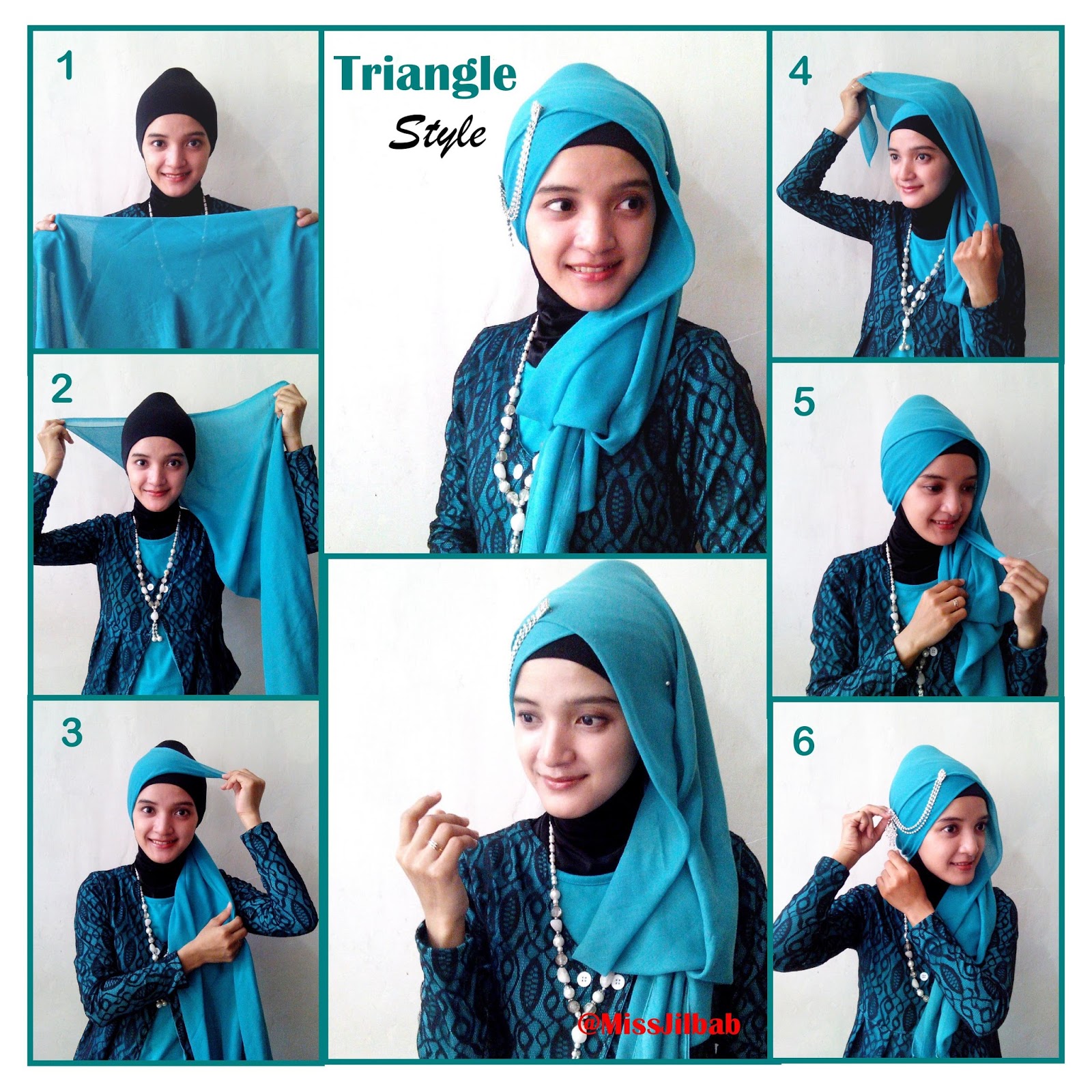 Tutorial Jilbab Segi Empat Simple Dan Cantik Gaya Modern