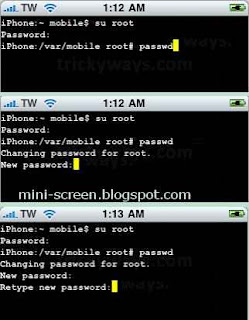 iSSH/MobileTerminal Change Default iPhone Root Password