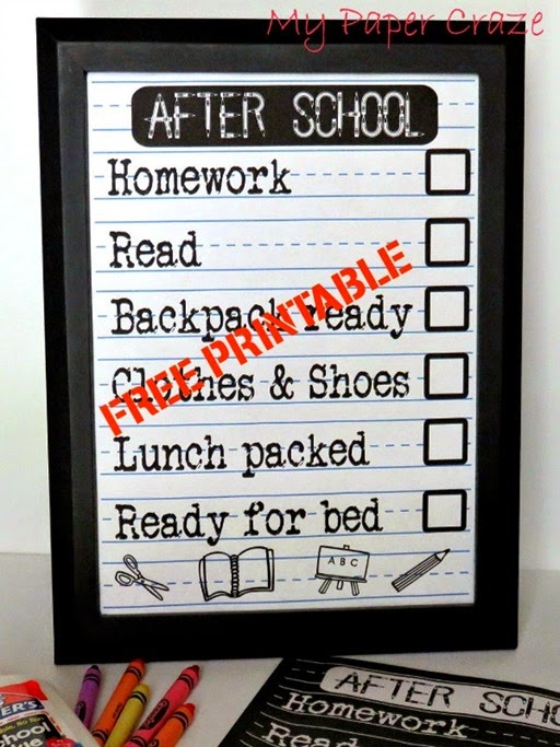 back to school checklist printable
