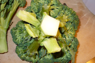 pulire il gambo dei broccoli