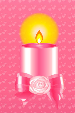Čestitka za Valentinovo, svijeća za zaljubljene download besplatne slike pozadine Apple iPhone