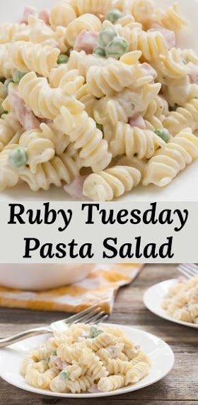 RANCH STYLE PASTA SALAD WITH HAM AND PEAS, LIKE RUBY TUESDAY