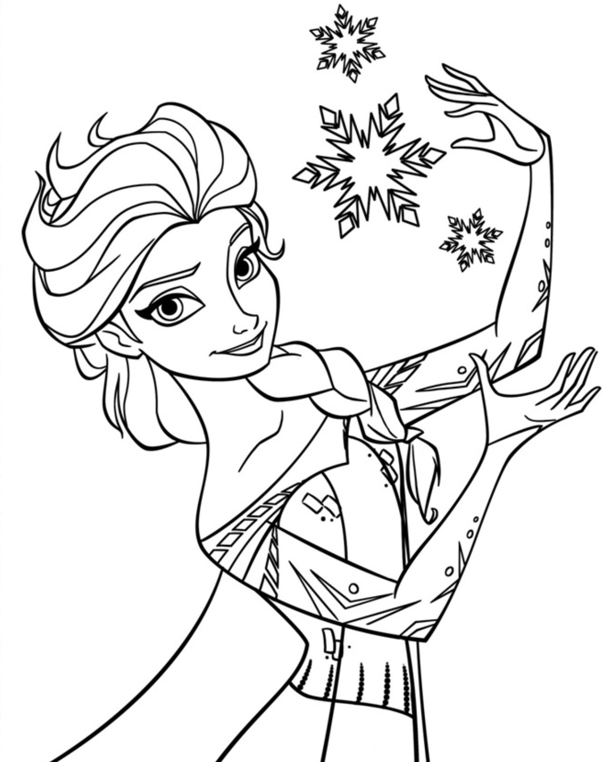 Sketsa mewarnai gambar frozen - Dunia Putra Putri