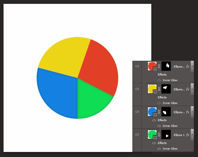 Layer Masking in infographics -pie chart