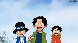 ワンピースアニメ 498話 幼少期 エース サボ ルフィ ACE LUFFY SABO | ONE PIECE Episode 498 ASL