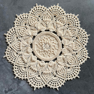 Handmade crochet doily