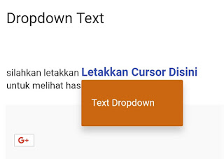 css text dropdown sederhana