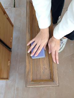 Dresser converted to TV Console using Annie Sloan Chalk Paint Emperor's Silk with Dark Wax