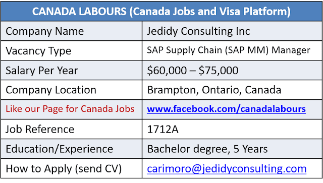 We Jedidy Consulting Inc provide a bouquet of concern too applied scientific discipline conception services  Supply Chain Management Jobs inwards Canada