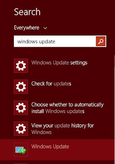 ketik windows update