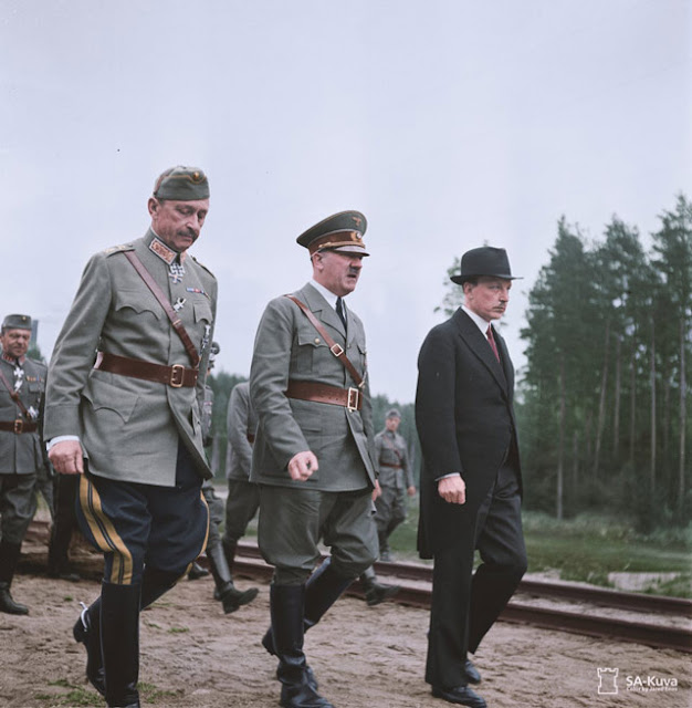 Mannerheim, Hitler, and Ryti. 4 June 1942 worldwartwo.filminspector.com