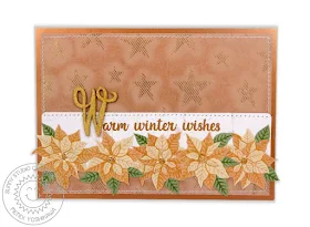 Sunny Studio Stamps: Petite Poinsettias & Heartfelt Wishes Christmas Card by Mendi Yoshikawa