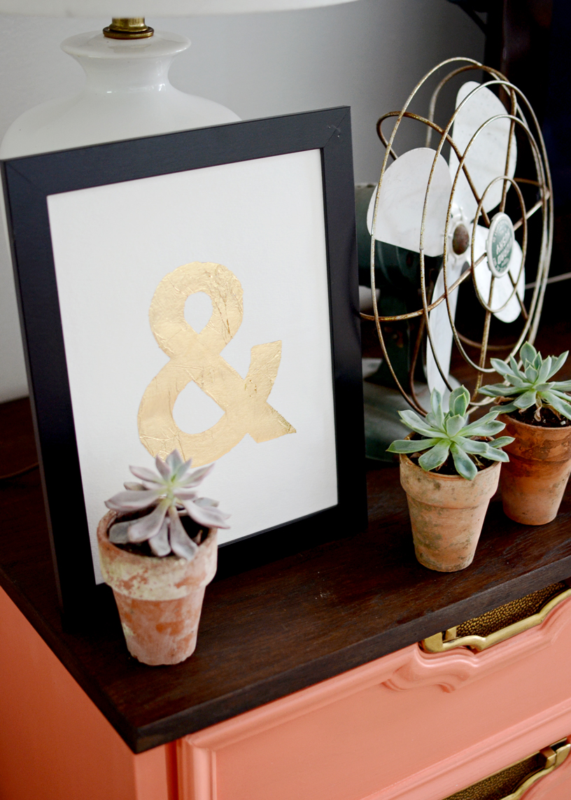 Download DIY Gold Leaf Monogram Art - House of Jade Interiors Blog