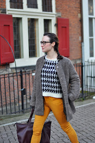 Mustard pants in Amsterdam