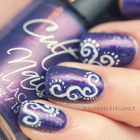 Cult Nails - Flushed and Cirque - Galinda sandwich nail art nail polish freehand swirls