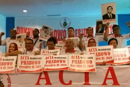 ACTA Deklarasikan Prabowo Sebagai Capres 2019