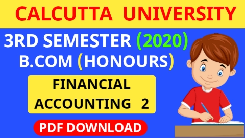 Download CU B.COM 3rd Semester Financial Accounting 2 (Honours) 2020 Question Paper