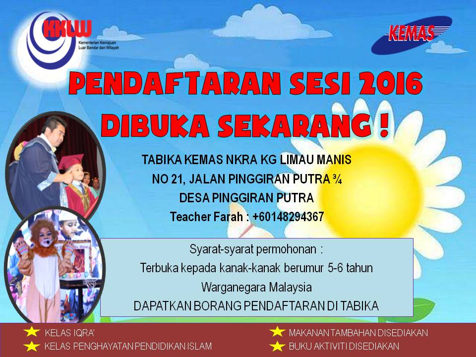 pendaftaran tadika kemas 2019