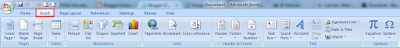 Fungsi Menu/Icon Tab Insert Pada Microsoft Office Word 2007