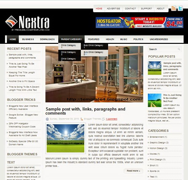 Nextra Blogger Template