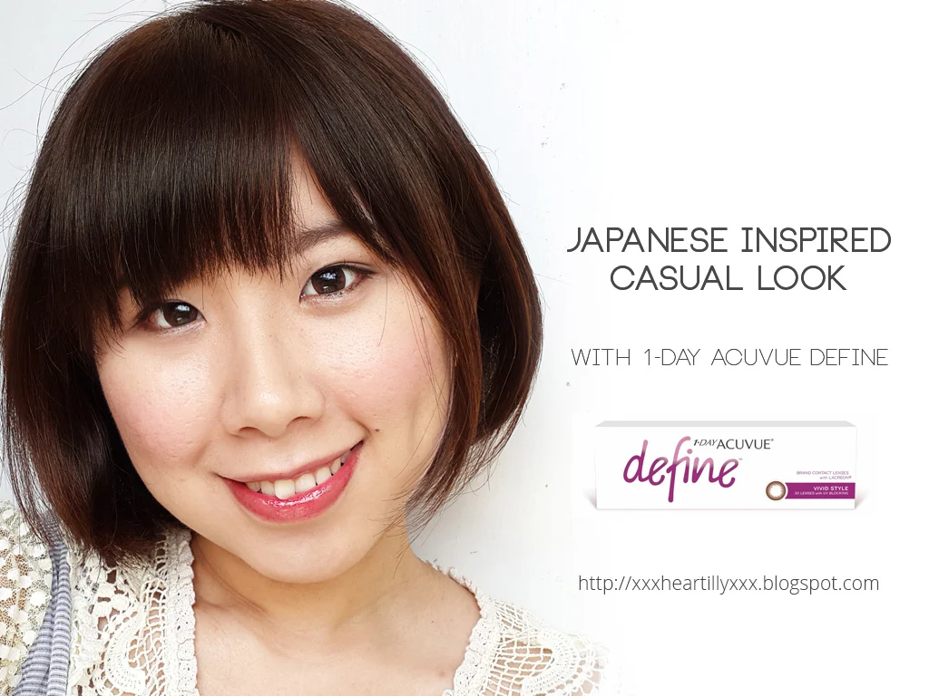 Japanese Inspired Casual Make Up With 1 Day ACUVUE Define Claren