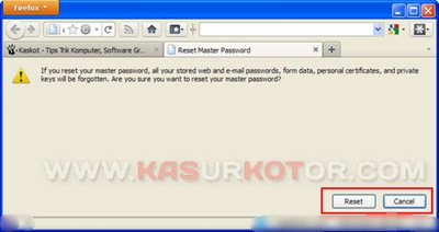 Menghapus/Reset Master Password Firefox