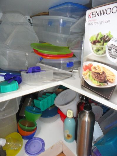 Cleaning and organising cupboards