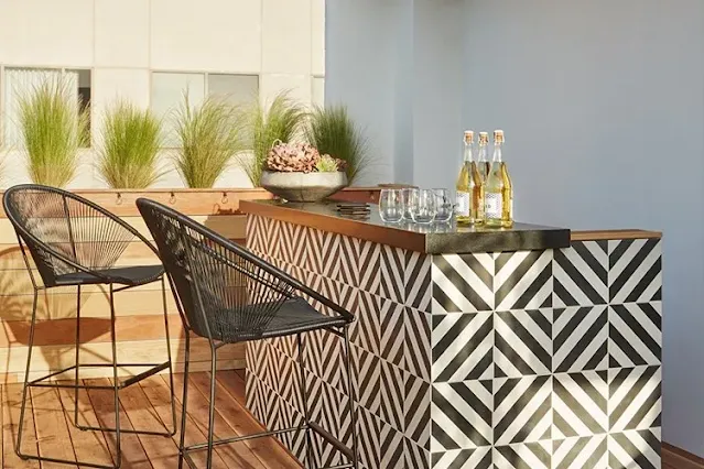 Ceramic terrace for the mini bar on your terrace.