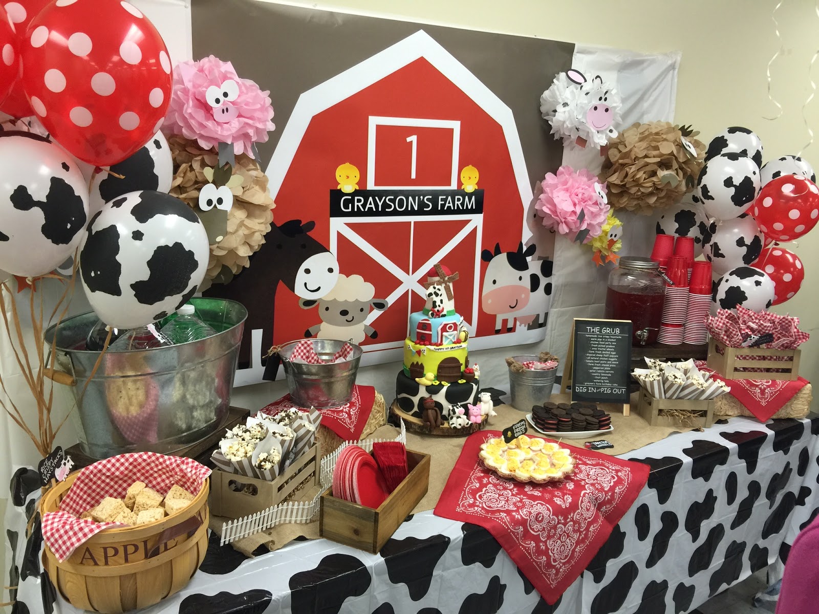 Barnyard Themed First Birthday  Party  Everything Home 