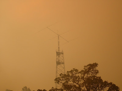 VOA antenna farm during CANYON FIRE