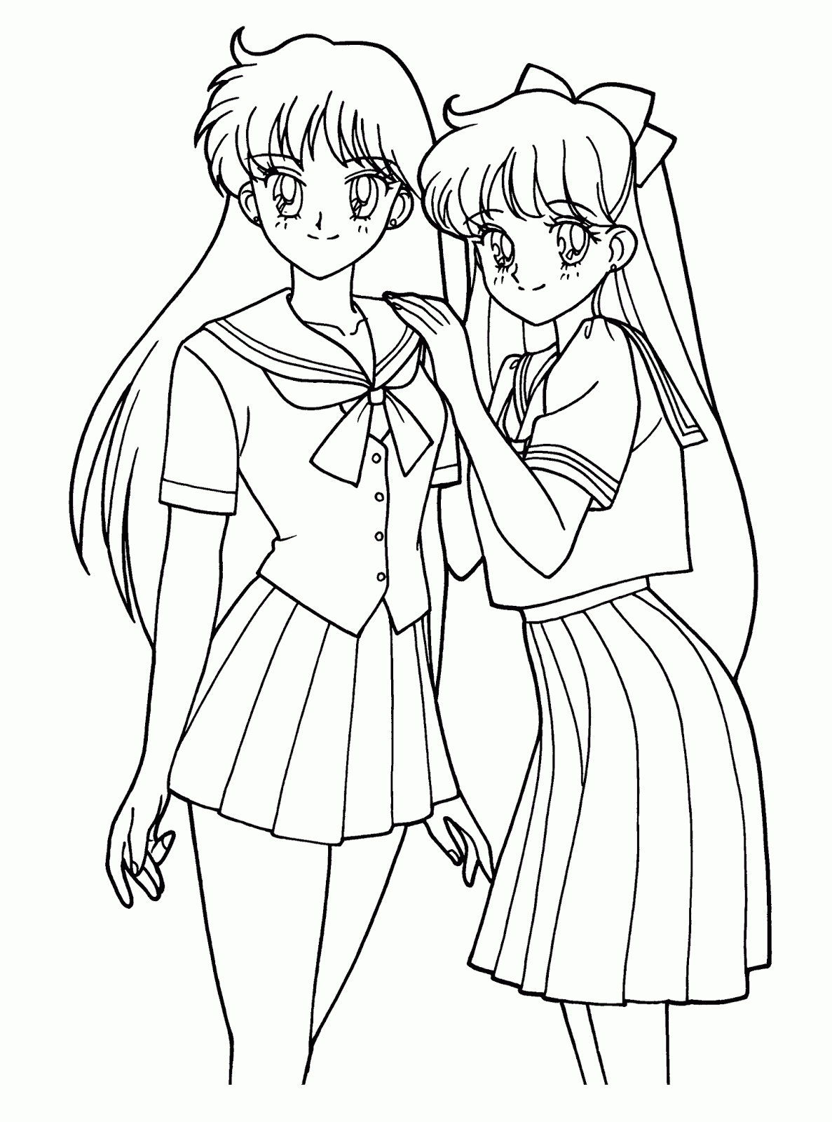 Anime Coloring Sheets 1