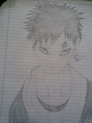 This is Gaara an anime character from the Naruto