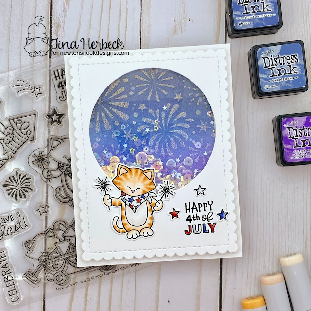 Newton's Nook Designs Fireworks shaker card