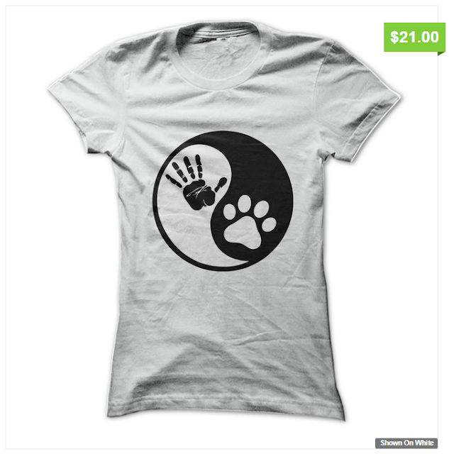 paw print shirt Hand Paw Ying Yang. Love your pets Then this is for you.