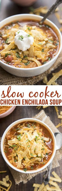 SLOW COOKER CHICKEN ENCHILADA SOUP