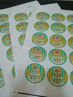 Label sticker untuk bekas kueh