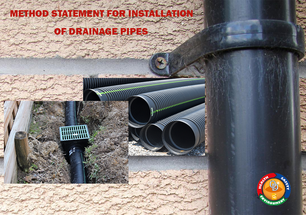 QHSE DOCUMENTS-METHOD STATEMENT FOR INSTALLATION OF DRAINAGE PIPES