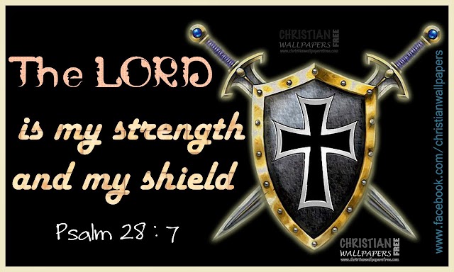 The LORD  is my strength and my shield