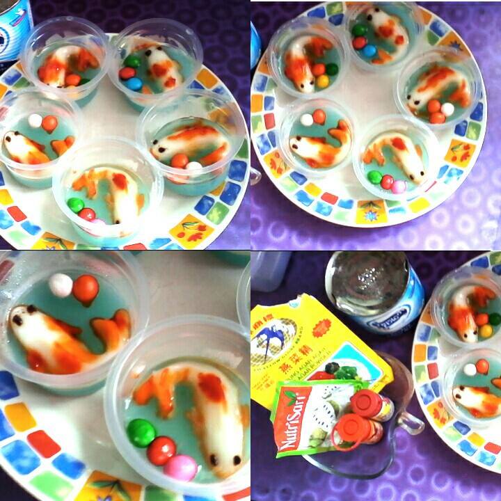 Puding ikan koi untuk jajanan si kecil atau jualan 