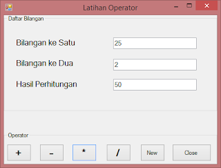 Contoh Operator Perkalian