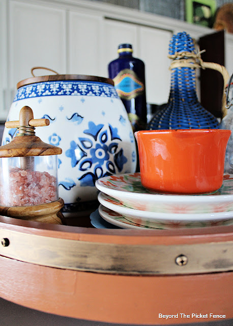 Thrift Store Lazy Susan Snack Tray Makeover