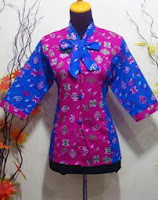 model baju batik kantor kerja