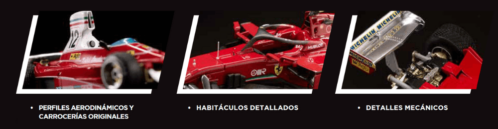 los grandes ferrari f1 1:24 detalles miniaturas