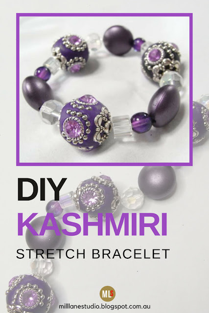 Opulent Kashmiri Bead Stretch Bracelet inspiration sheet