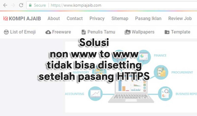 Solusi Tidak Bisa Setting Redirect non www to www Setelah Pasang HTTPS Blogger