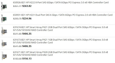 HP ProLiant ML310 Storage Controllers